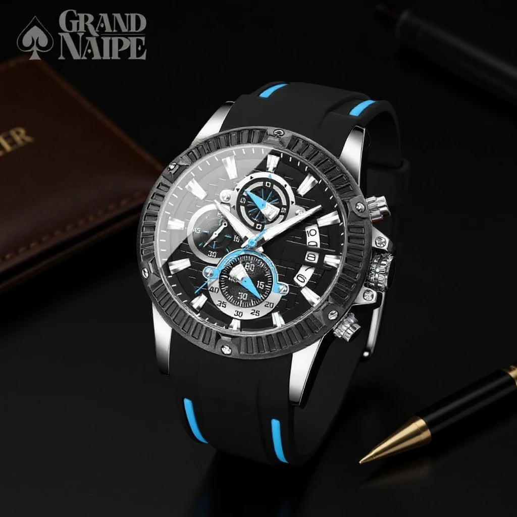 Relógio Cronógrafo Grand Naipe – Focus Black