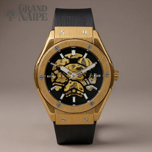 Relógio Masculino Dourado Grand Naipe - Grand Estilo
