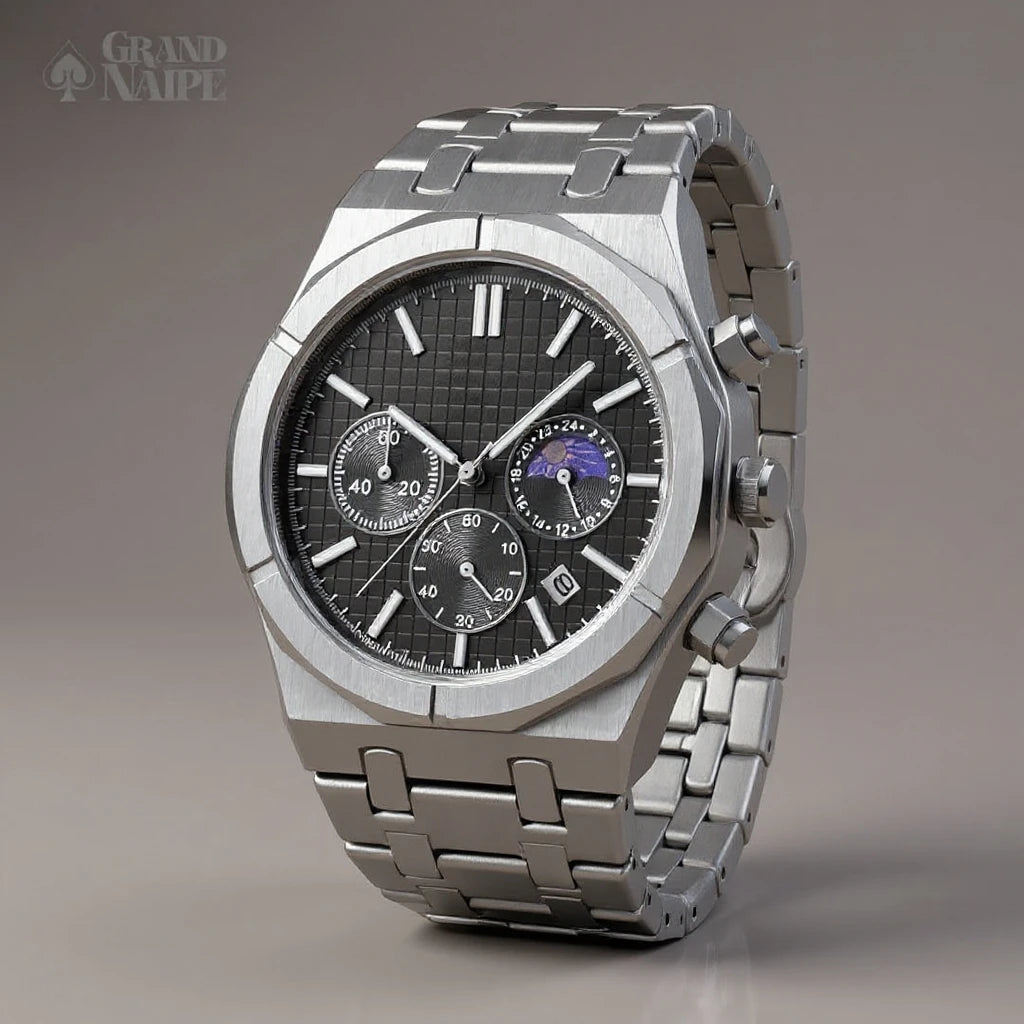 Relógio Cronógrafo Grand Naipe – Fases da Lua