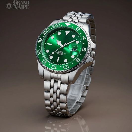 Relógio Masculino Grand Naipe – Date Verde