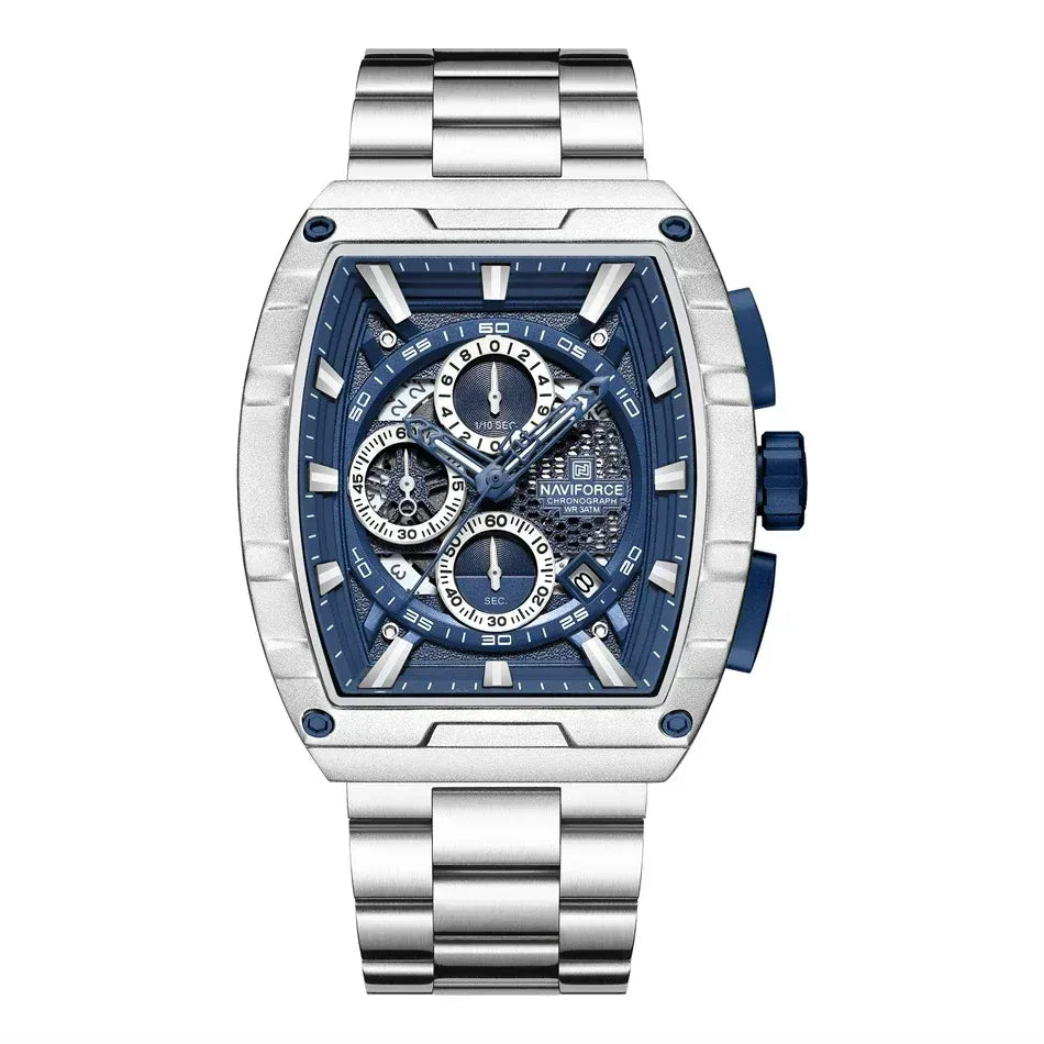 Relógio Cronógrafo Azul Force King