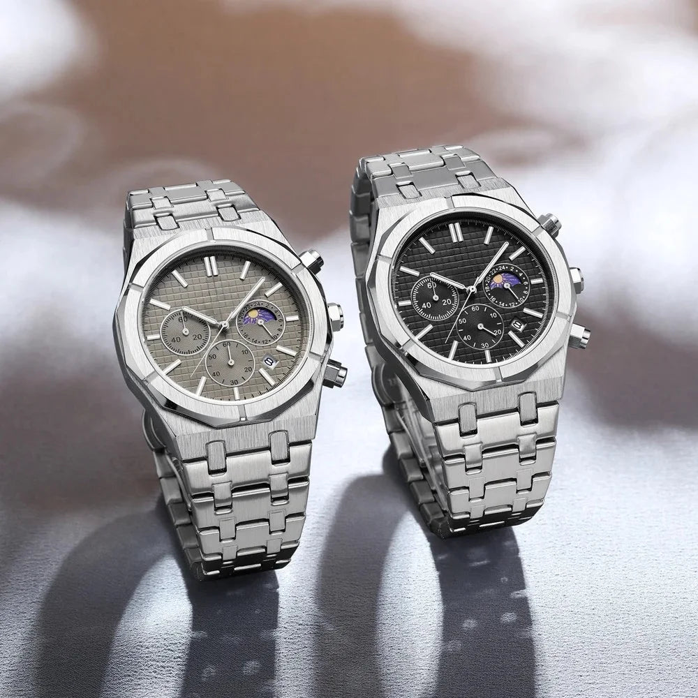 Relógio Cronógrafo Grand Naipe – Fases da Lua