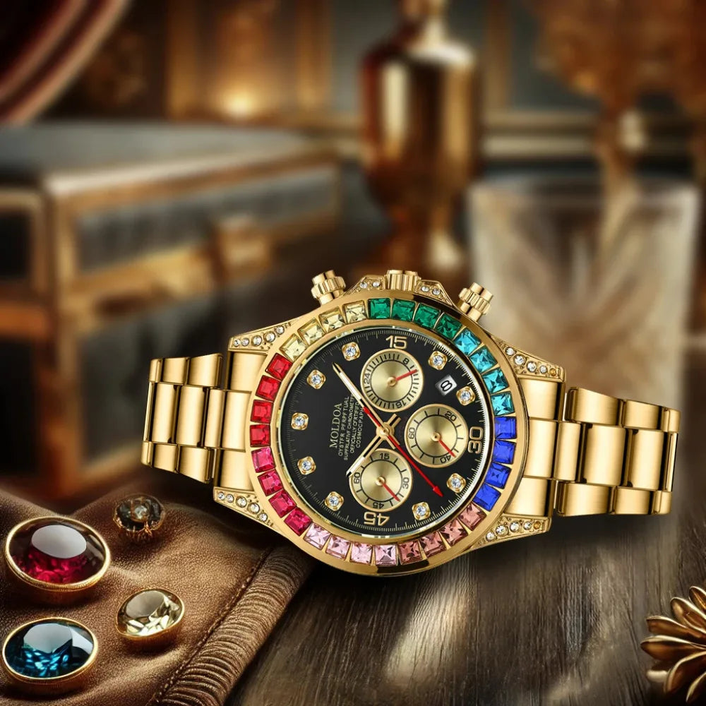 Relógio Cronógrafo Grand Naipe – Stone Golden