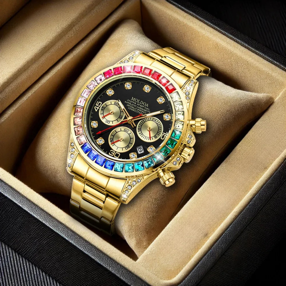 Relógio Cronógrafo Grand Naipe – Stone Golden