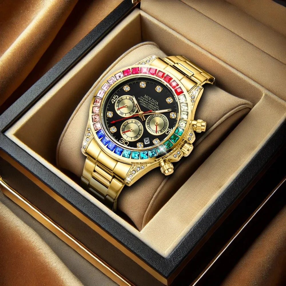 Relógio Cronógrafo Grand Naipe – Stone Golden