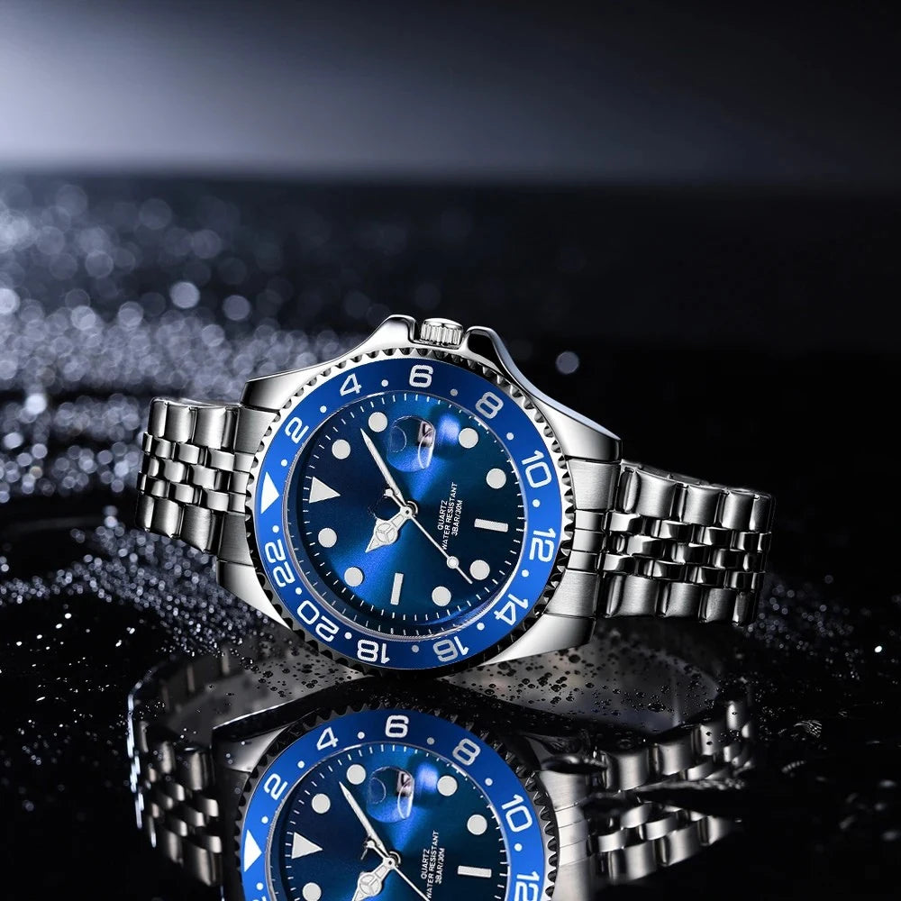 Relógio Masculino Grand Naipe – Date Azul