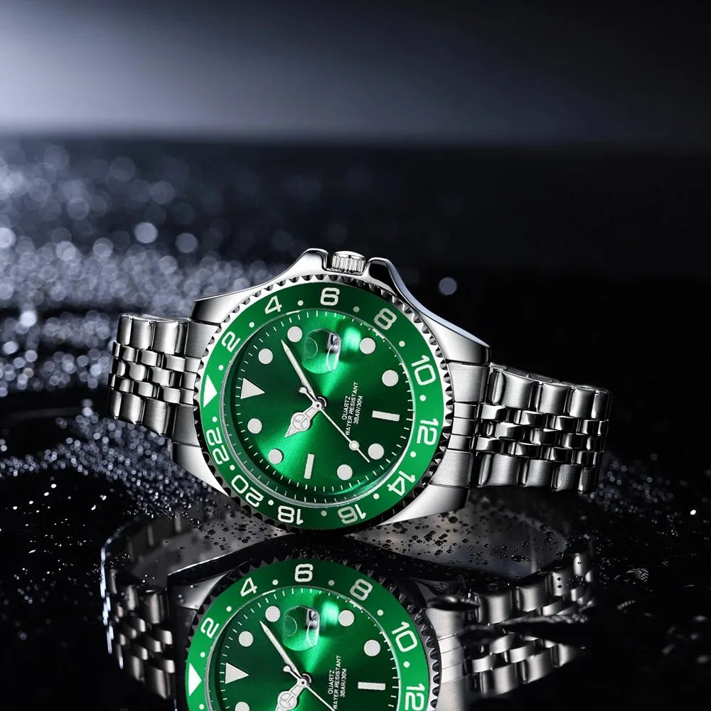 Relógio Masculino Grand Naipe – Date Verde