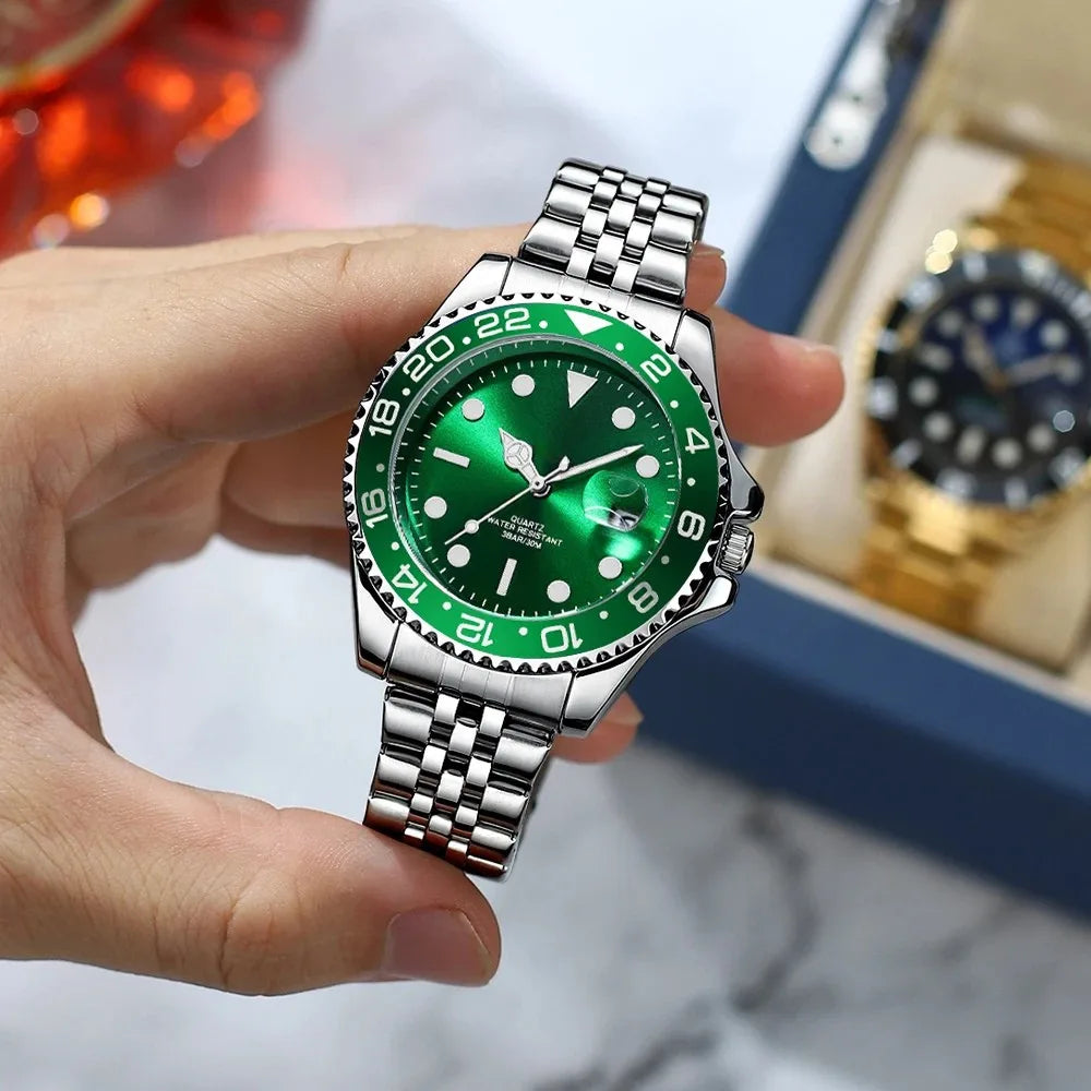 Relógio Masculino Grand Naipe – Date Verde