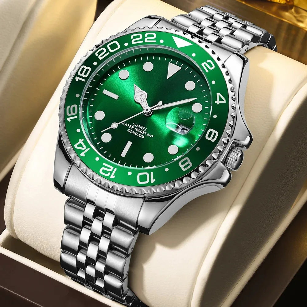 Relógio Masculino Grand Naipe – Date Verde