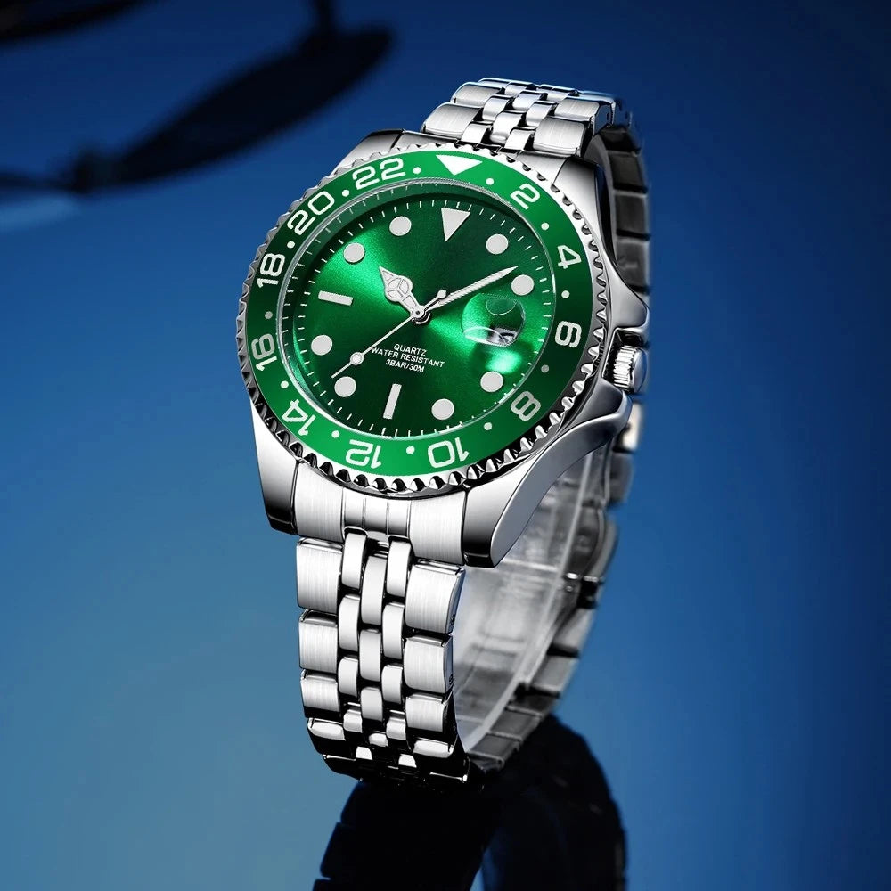 Relógio Masculino Grand Naipe – Date Verde