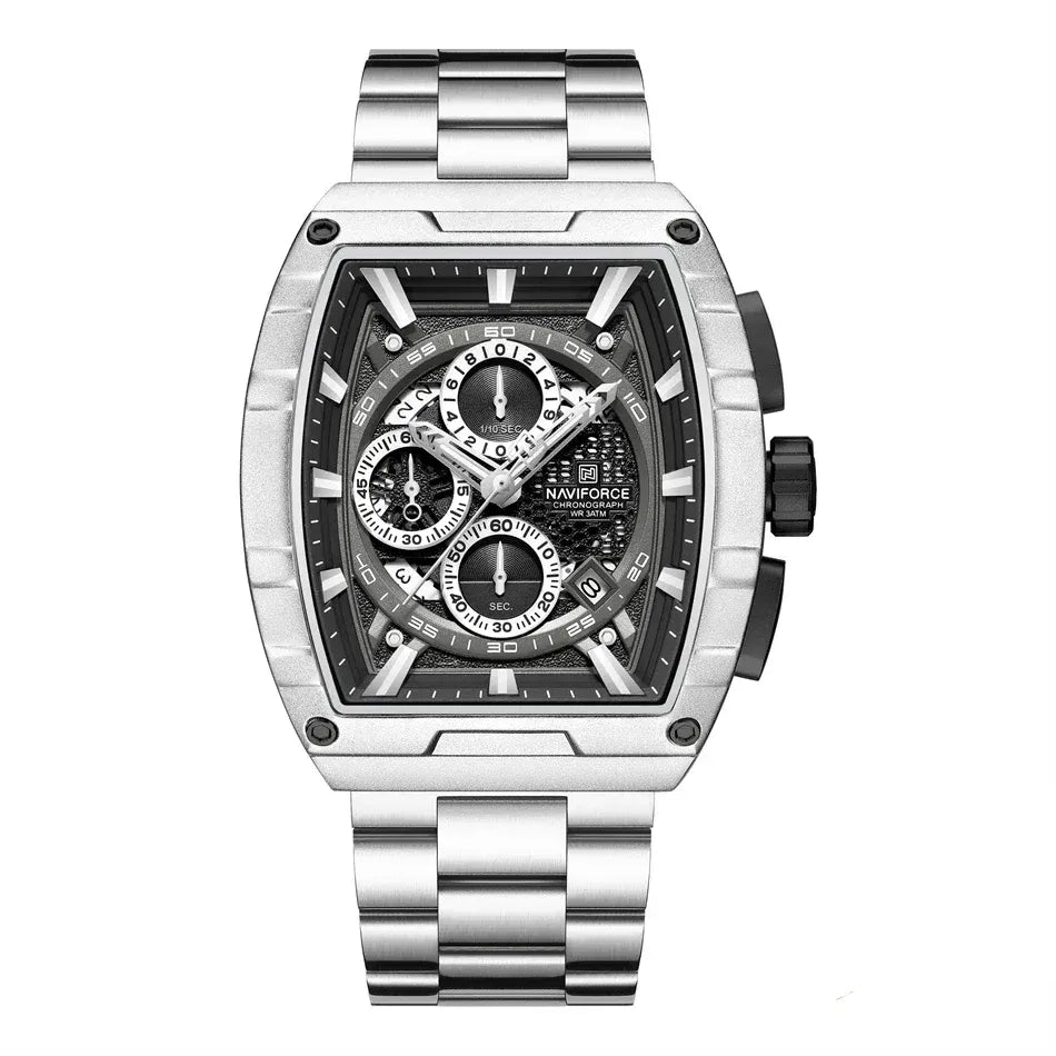 Relógio Cronógrafo Prata Force King