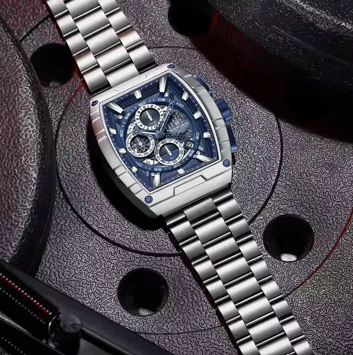 Relógio Cronógrafo Azul Force King