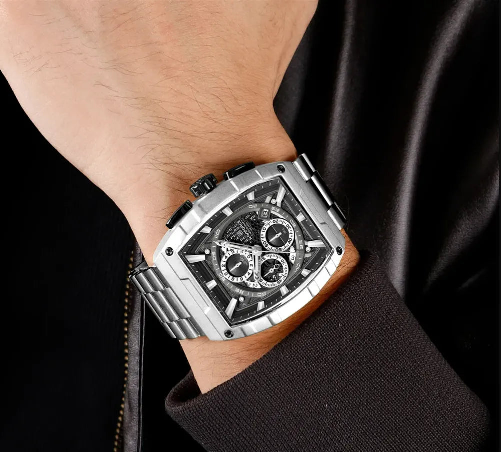 Relógio Cronógrafo Prata Force King