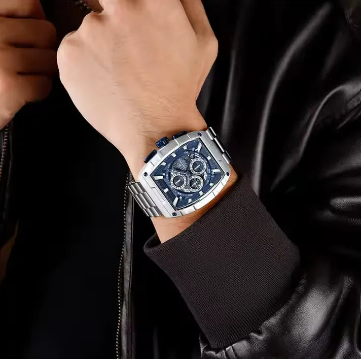 Relógio Cronógrafo Azul Force King