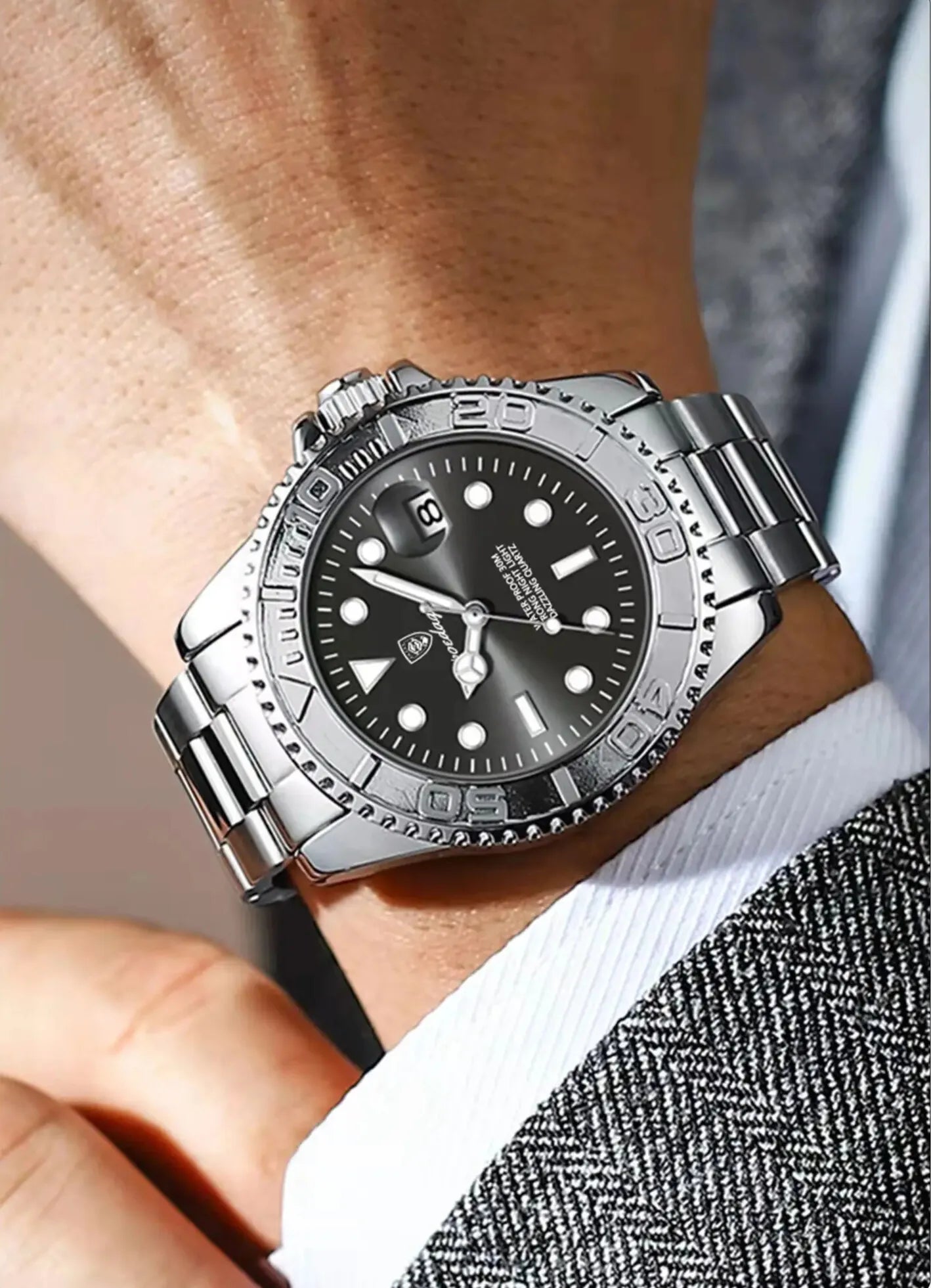 Relógio Quartzo Preto Master Date