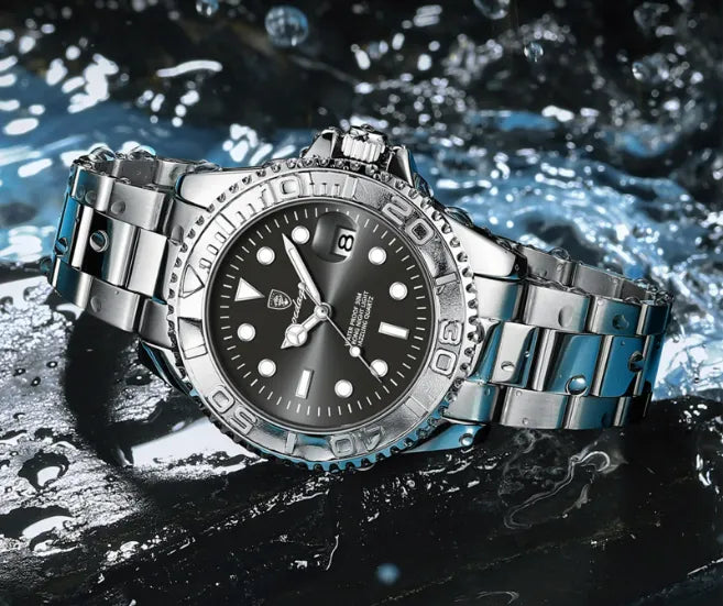 Relógio Quartzo Preto Master Date