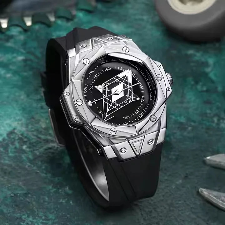 Relógio Masculino Prateado Grand Naipe – A Hora da Ascensão