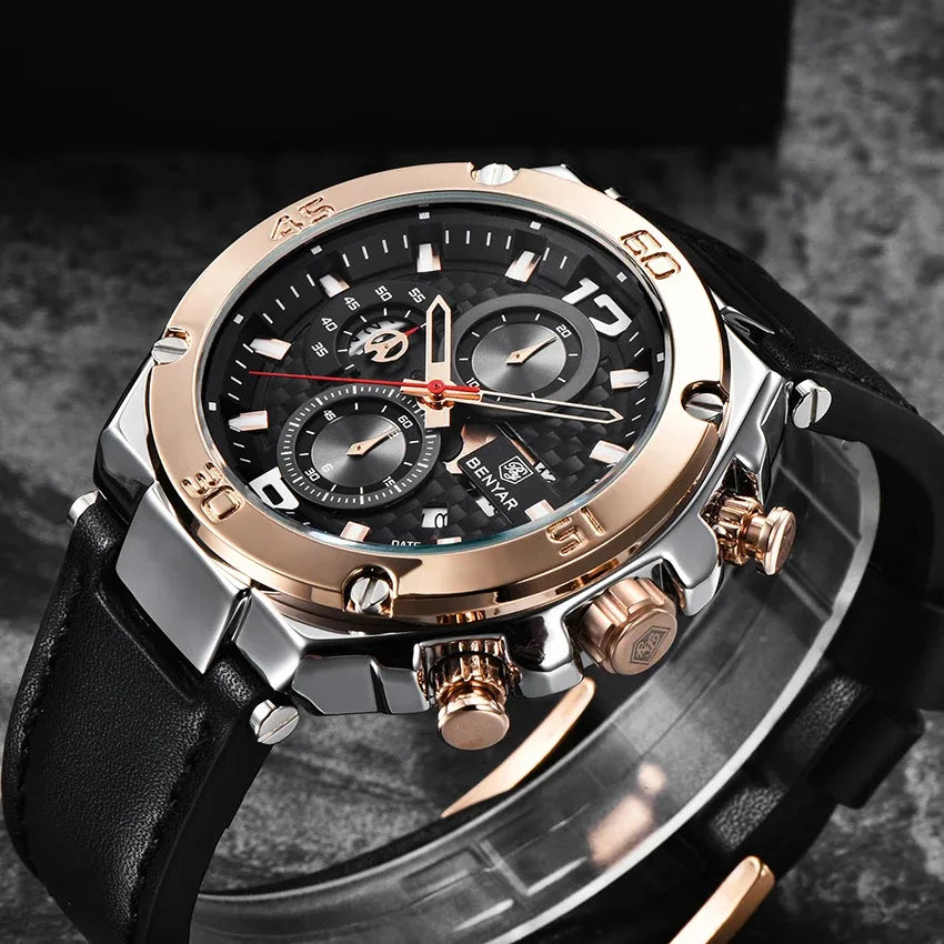 Relógio Cronógrafo Grand Naipe – Benyar Couro