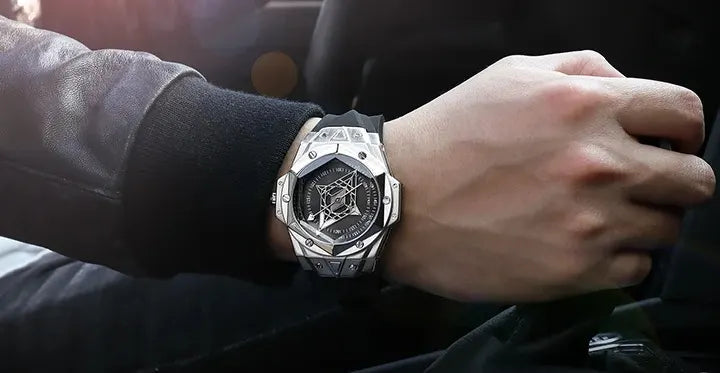 Relógio Masculino Prateado Grand Naipe – A Hora da Ascensão