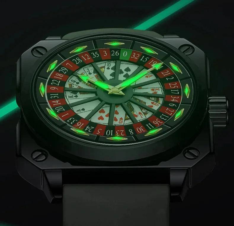 Relógio Masculino Preto Grand Naipe – Roleta do Tempo