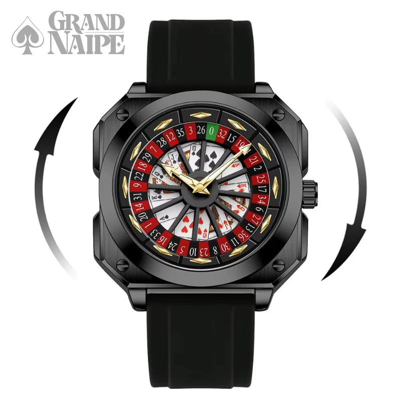 Relógio Masculino Preto Grand Naipe – Roleta do Tempo