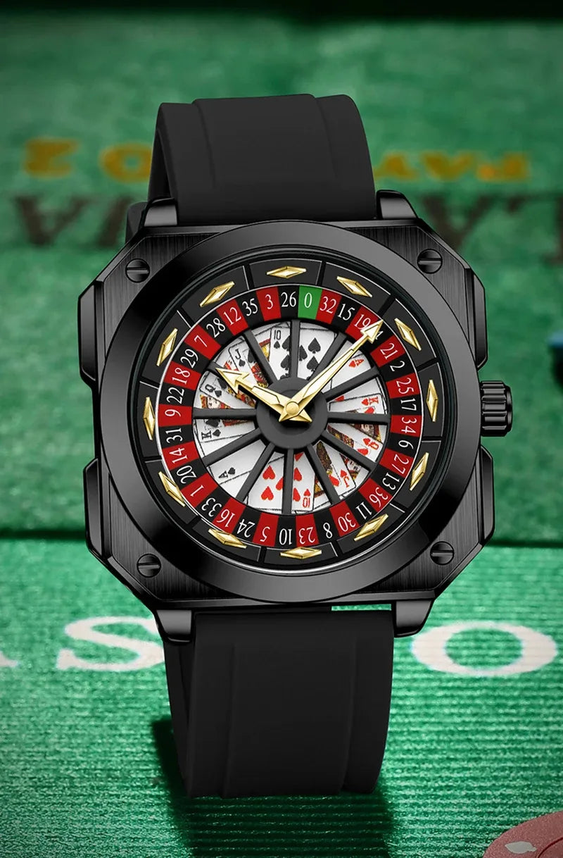 Relógio Masculino Preto Grand Naipe – Roleta do Tempo