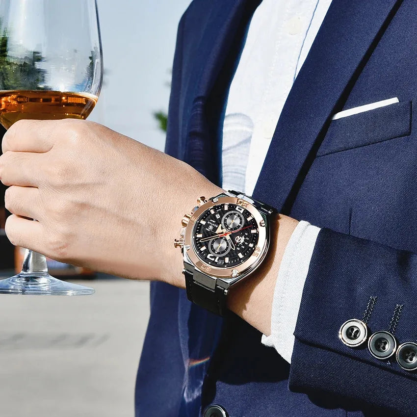 Relógio Cronógrafo Grand Naipe – Benyar Couro