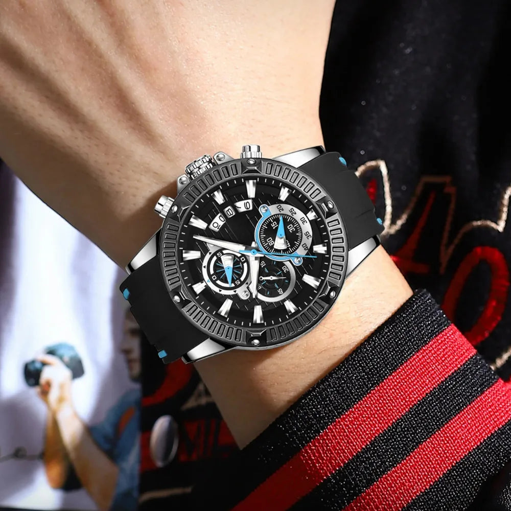 Relógio Cronógrafo Black/Blue Force