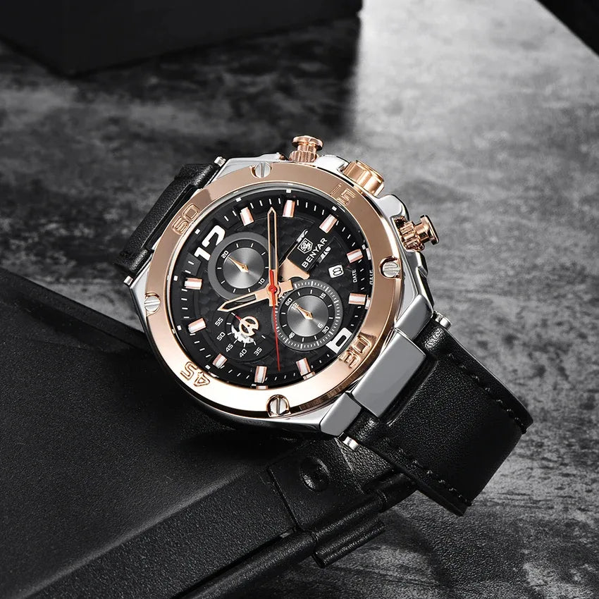 Relógio Cronógrafo Grand Naipe – Benyar Couro