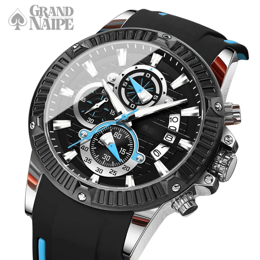 Relógio Cronógrafo Grand Naipe – Focus Black